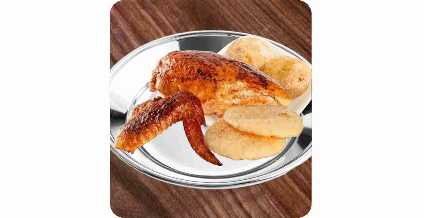 Imagen del producto1/4 DE POLLO ASADO CON ALA
