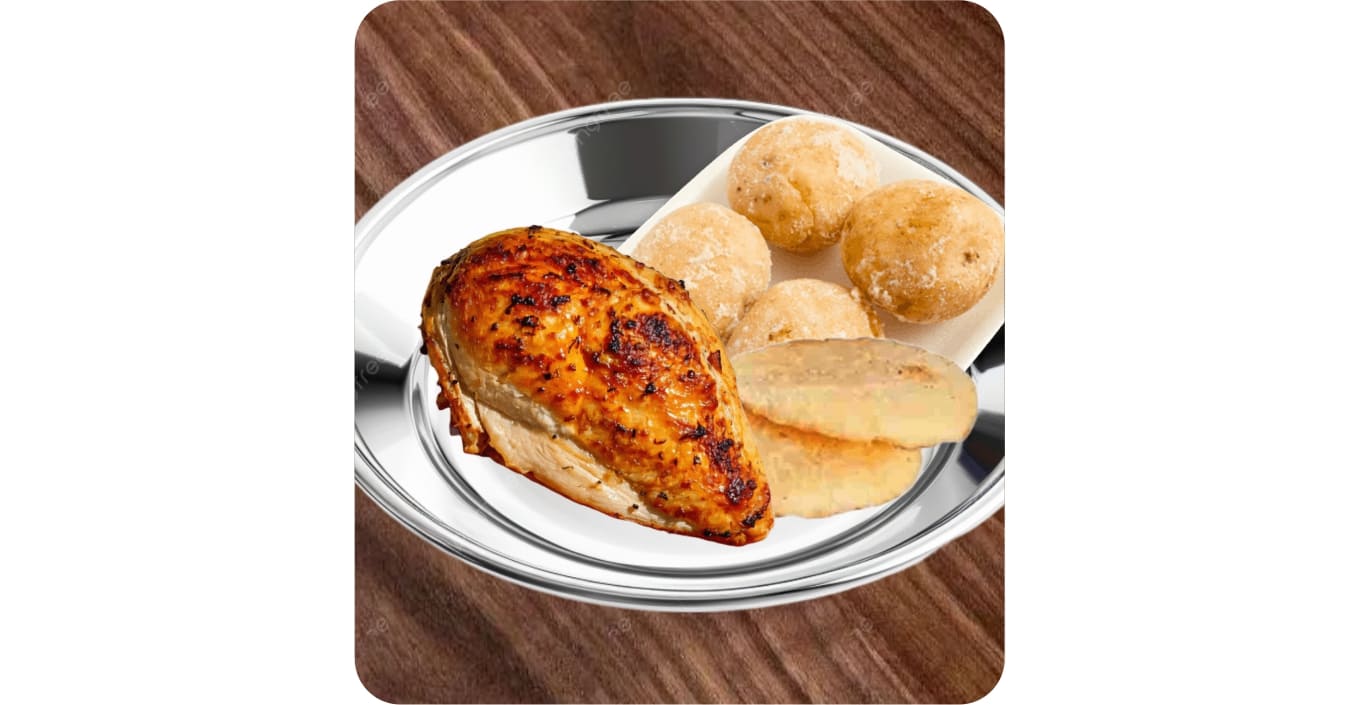 Imagen del producto1/4 DE POLLO ASADO CON PECHUGA