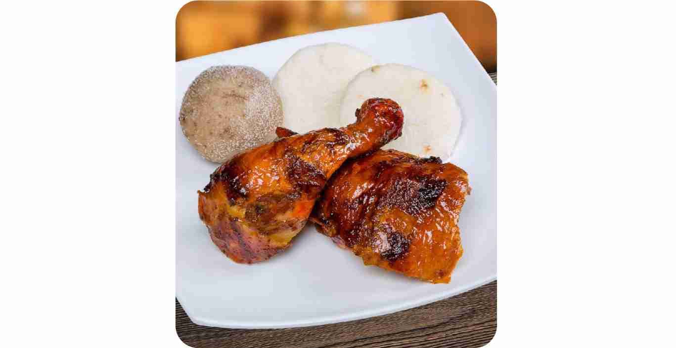 Imagen del producto1/4 DE POLLO ASADO CON PERNIL